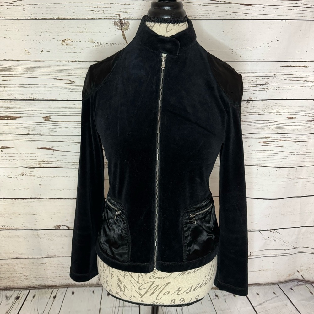 Diffusion D Vintage Velour Jacket Black Size Medium